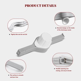 Beatyarmy 5PCS Bag Clips for Food Storage Bag Clips with Seal Spout for Food Storage and Pouring Sealing Freezer Bags Plastic Sealing Clips for Powder Food Storage