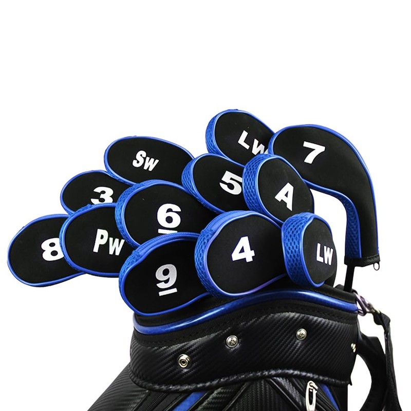 Scott Edward 12pcs Number Print Golf Club Irons Covers Neoprene