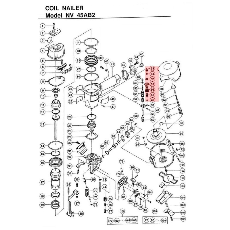 CoFast Trigger Valve Assembly B for Aftermarket Hitachi NV45AB2 Coil