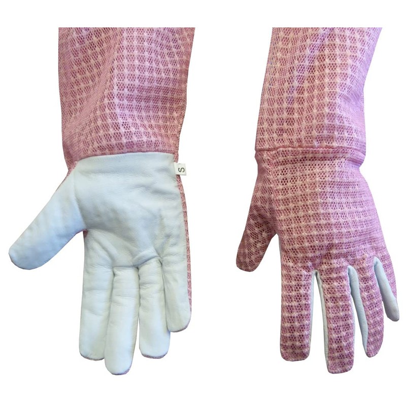 AGS Beekeeper gloves 3 Layer Ultra Ventilated Pink Bee keeping