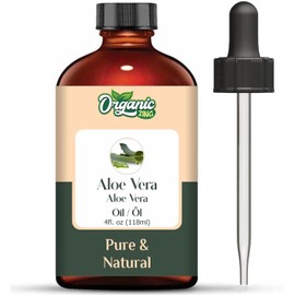 Organic Zing Aloe Vera Oil (Aloe barbadensis) Pure & Natural Carrier Oil for Skincare, Hair Care & Massage - 118 ml/3.99 fl oz