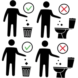 Zerodeko Adhesivos De Pared De Alerta Para Inodoro 2 Unids 20x30cm Pegatinas Para Asiento De Baño Decoración De Baño