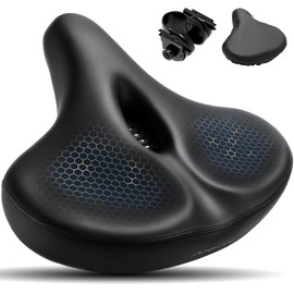 APECYC Bike Seat Extra Wide, Oversized Comfort Bicycle Saddle for Men Women