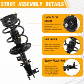 Front Quick Complete Struts Assembly & Rear Shocks Absorbers 172607 172606 349092 Replacement for Nissan Murano 2009-2014 3.5L V6 (Set of 4)