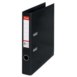 Esselte A4 Folder, Black, 52 mm Spine, Plastic, Vivida Series, Pack of 1, 811470, 350 Sheets Capacity