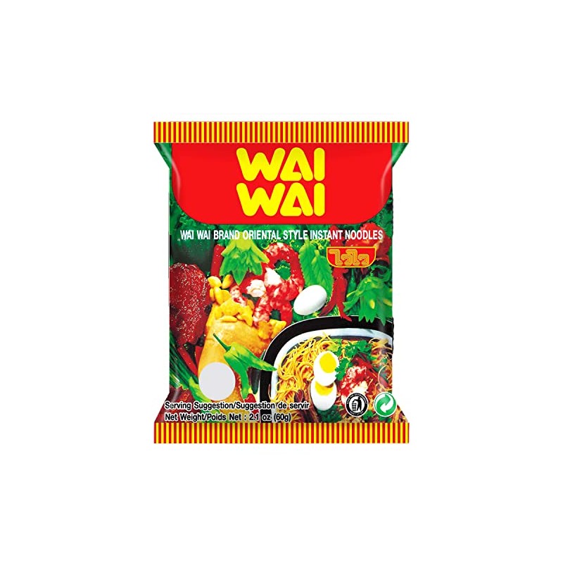 Wai Wai Instant Noodle (Oriental Style) 1.93 Oz Pack of