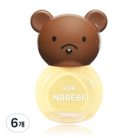 Enbebe Children's Nail Polish, Cream Lemon, 6 Pieces / 엔비베베 아동용 매니큐어, 크림레몬, 6개