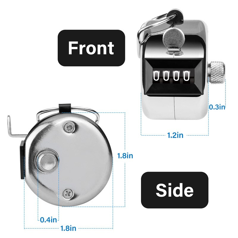 SDARMING Tally Counter, 4-Digit clicker Counter, Metal Hand Tally counters