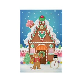CafePress Gingerbread House Rectangle Magnet, 3"x2" Refrigerator Magnet