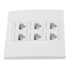 6 Port Cat 6 Ethernet Wall Plate Removable Female to