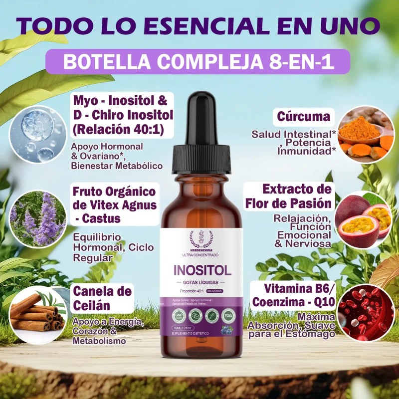 Myo Chiro Inositol Puro40 Suplemento Vitamina Mujer