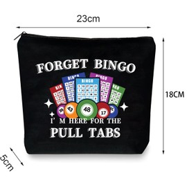 JEFBFBWE Bingo Canvas Large Capacity Tote Makeup Bag Birthday Christmas Presents Valentines Day Gifts for Women Travel Carrying Case Bags Bingo Game Lovers Pouch Gambling Handbag Shoulder Bag