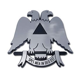 Scottish Rite Double-Headed Eagle Chrome Auto Emblem