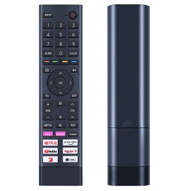 GOUYESHO ERF3I80H Sprachfernbedienung, Ersatz für Hisense QLED 4K TV 43E7HQ ERF3I80H ERF3I80H0012 ERF3I80H-0012 43A67H 43A6FG 55A6FG 58A6GG 70A6FG 75A6GG Voice Fernbedienung