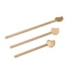 3PCS Cabinet Key Latch Leaf Shaped Cabinet Locking Pin Brass