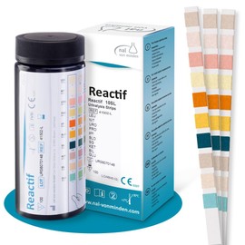 Reactif Health Test: Urine Test 10 Parameters - 100 Urine Test Strips | Urine Analysis | Quick Test with Colour Scale