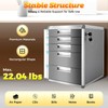 IOENC Lockable Document Storage Box, 5-Drawer File Organizer, Office Storage