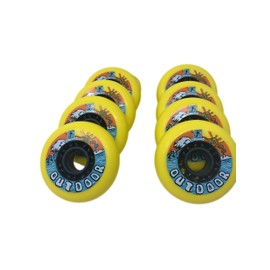 G Good Gear Outdoor Hockey Wheels with Bearings Asphalt (4 Pack Wheels Only, 80mm)