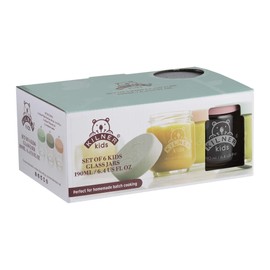 Kilner Set of 6 Jars, Grey,Purple, 190ml