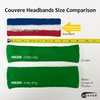 COUVER Triple de Color Blanco Rayas Sport Jefe Sweatband (1