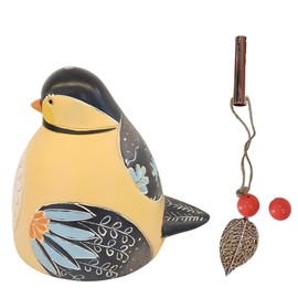 Handmade Bird Wind Chime Resin Interior Decoration Courtyard Decoration Home Garden Decoration Handicraft Hanging Decorations，The Porch Decor （Beige）