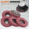 Rustark 6 Pcs 4" Nylon Fiber Flap Disc Abrasive Flap