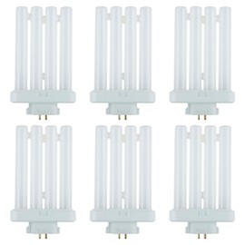 Sunlite 41760 FML27/65K/2PK Quad Tube Plug-in Compact Fluorescent Lamp, FML 4-Pin, 27 Watts, 1500 Lumens, 6500K Daylight, 4-Pin (GX10q4) Base, 120 Volts, 6 Pack