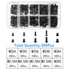 Wzenclave 500Pcs 10SizesScrew Kit Repair Tool Assortment Set Cross Countersunk