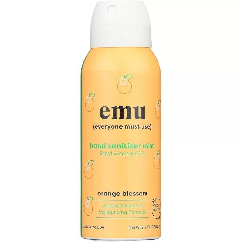 Emu Hand Sanitizers Mist Orange Blossom 2.2 Oz 6 Pack