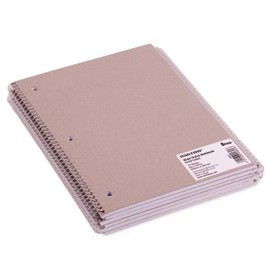 Mintra Office Spiral Notebooks - (Pastel, Wide Ruled, 6 Pack) - For School, Office, Business, Professional,70 Sheets
