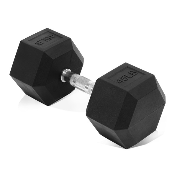 Fitvids Hex Dumbbells Rubber Coated Hand Weights for Exercises and