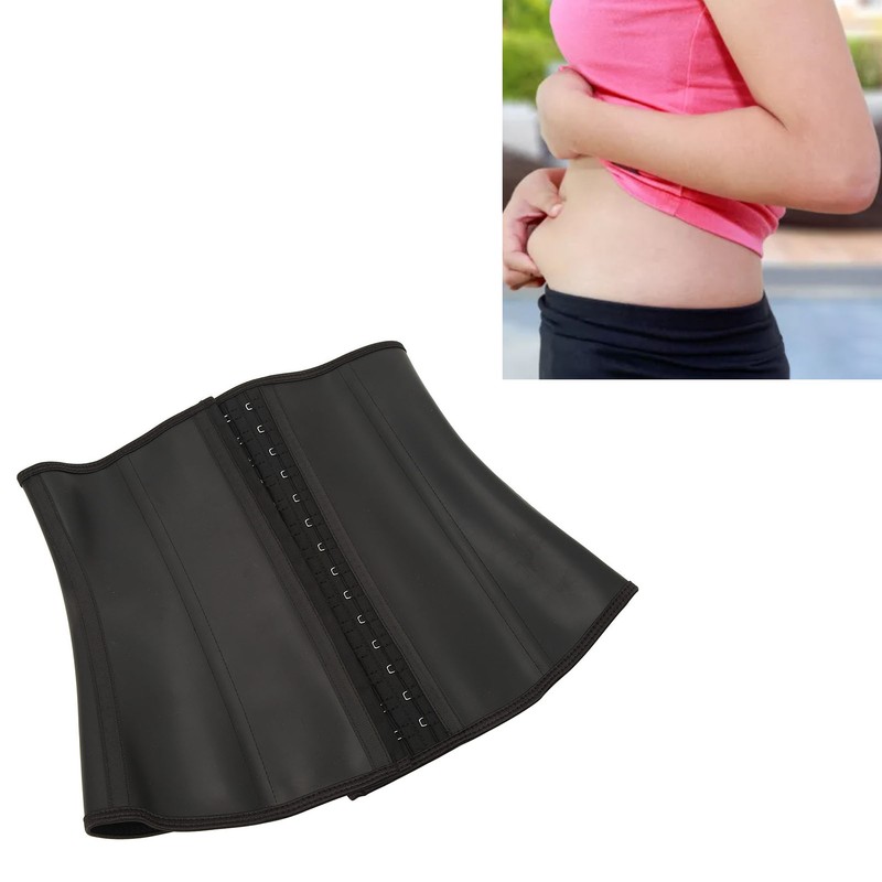 Women Underbust Latex Sport Waist Trainer Tummy Control 4 Row