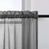Cozynight Dark Gray Sheer Tier Curtains 36 inch Length Linen