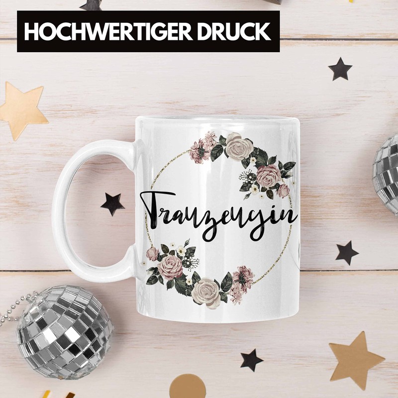Trendation - Beste Trauzeugin Tasse Geschenk Frau Danke Geschenke Trauzeugin