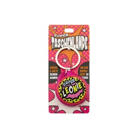 Keychain Super Torch with Name Leonie – as a Gift – Individual with Name and Saying