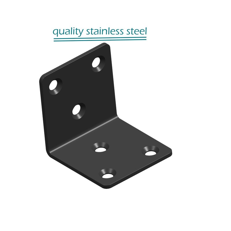 Black Stainless Steel Shelf Bracket,Joint Right Angle Bracket,L Shape Heavy