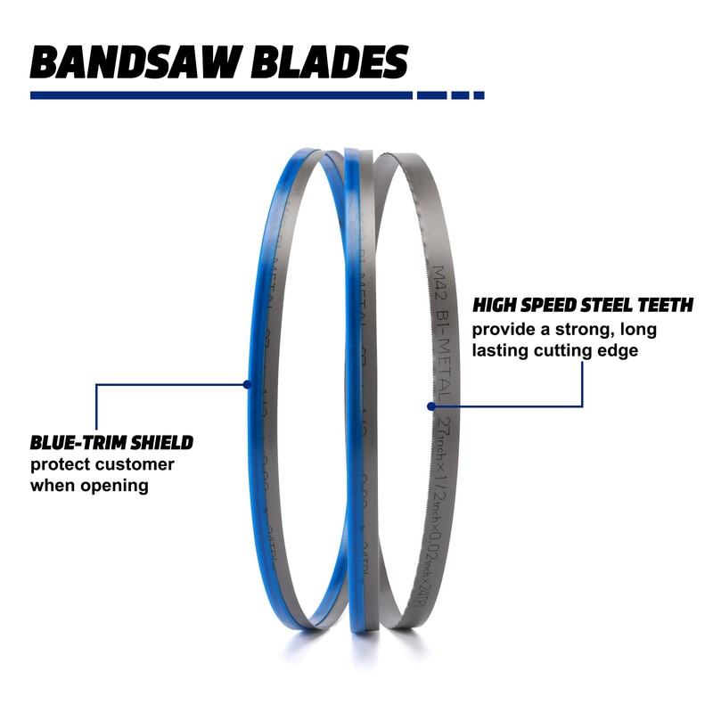 AIRTOON 27 Inch Bandsaw Blades 24 TPI, Portable Band Saw