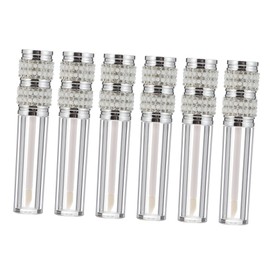Mikinona Plastic Empty Lip Gloss Bottles 6pcs Squeezable Tube Containers Brush Lip Gloss Samples