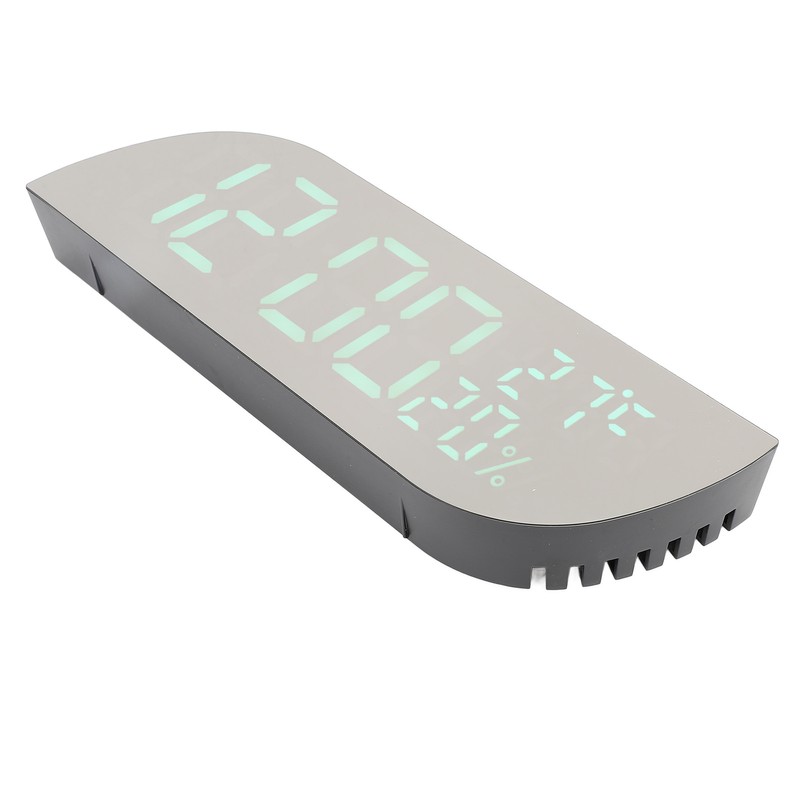 Digital Alarm Clock Multifunction Innovative Silent Temperature Humidity LED Mirror