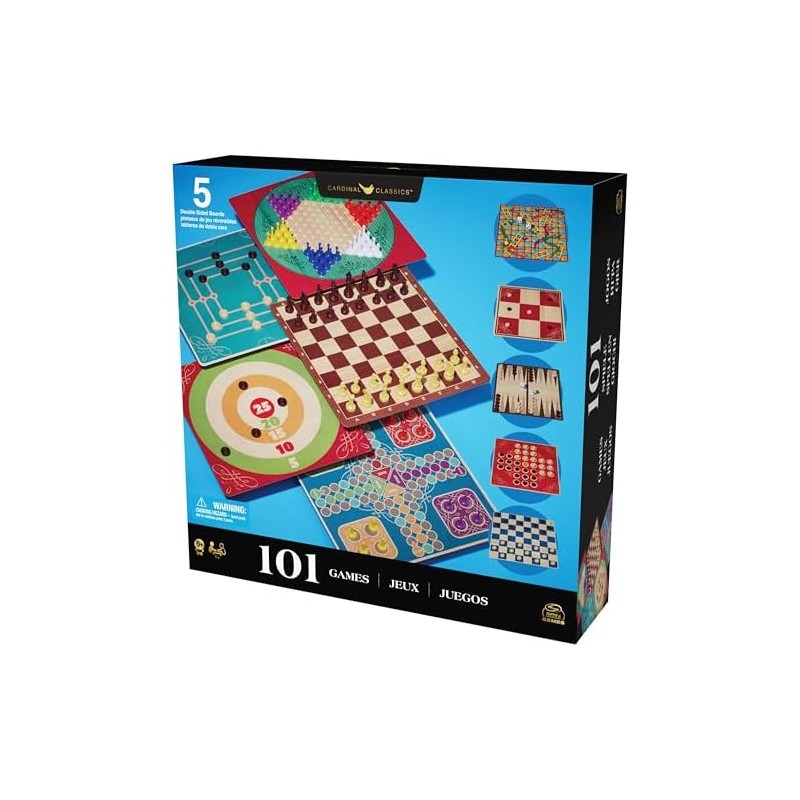 Spin Master Games Cardinal, 101 Juegos, Juegos de Mesa clásicos,