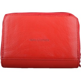 Womens RFID Protected Leather Money / Coin / Credit Card Holder / Purse - Red