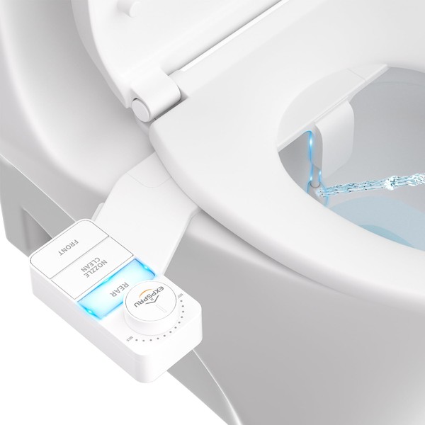 Expspru Ultra-Slim Cold Water Bidet Attachment with Adjustable Pressure Controls,Non-Electric