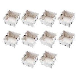 uxcell® Wall Switch Box Electrical Outlet Flush Mount 86 Type 1-Gang White Pack of 10