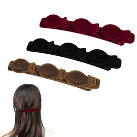 6PCS Flocked Double Layer Hair Clips, Hair Styling Hair Clips, Braided Hair Clips for Women Girls Hair Barrettes Hairpin