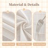 Laolitou White Embroidered Grid Tablecloth, Wrinkle Resistant,60"x104"