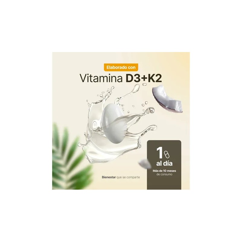 Vitamina D3 400 Ui K2 Y Aceite De Coco 300