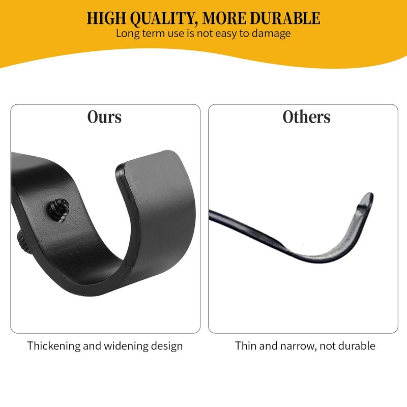 Anndason Heavy Duty Adjustable Curtain Rod Brackets Rod Holders Curtain