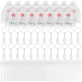 ULELE 72 Pcs Thank You Keyrings for Colleagues 24 Set Puzzle Keychain with Thank You Card Organza Bag Appreciation Keyring Gifts for Your Teachers, Colleagues, Classmates, Family, Friends