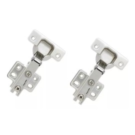 Herrajes Guerrero Bisagra Bidimensional 35 Mm Recta Acero - 20 Piezas