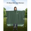 Beesgarden Hooded Rain Poncho for Adult, Upgrade TPU Coating IP8000mm